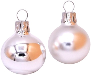 sølv juletræskugler glas